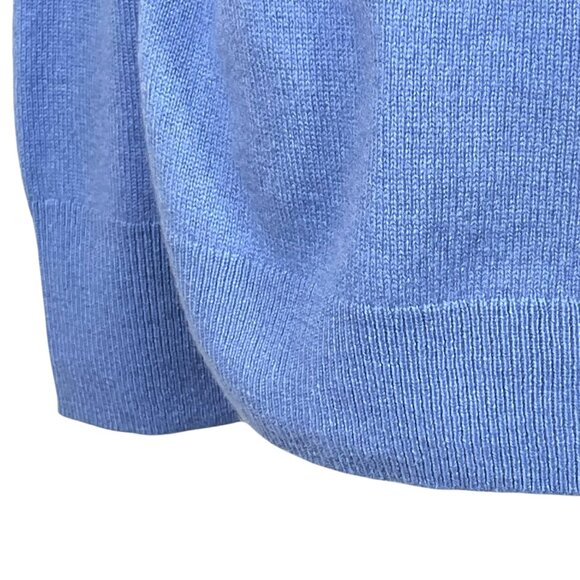 NWOT Talbots 100% Cashmere Periwinkle Blue Turtleneck Sweater Luxe Soft Knit L - Picture 7 of 9